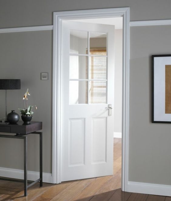 white interior door