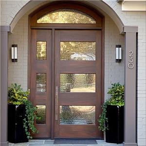 Customized Modern Composite Wood Entry Front Door Nepal with Glass