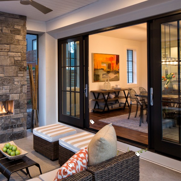 Luxury And Elegant Villa Transparent Sliding Door