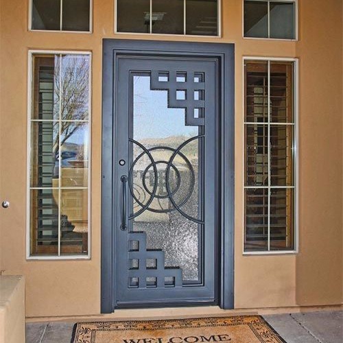 High quality Wrought Iron Security Main Gate Entrance Doors