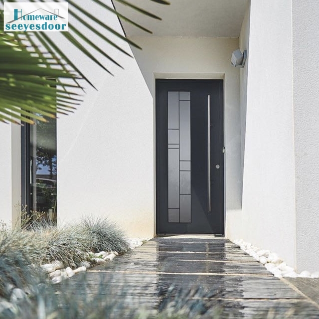 black entry door