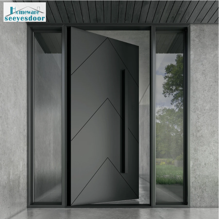 Custom sizes aluminum pivot entrnce door with decorative line Manufacturers, Custom sizes aluminum pivot entrnce door with decorative line Factory, Supply Custom sizes aluminum pivot entrnce door with decorative line