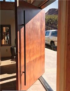 Modern designs solid wood mahagony pivot entry door