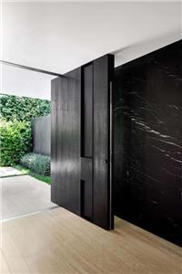 High quality metal frame mahagony teak pivot entrance door