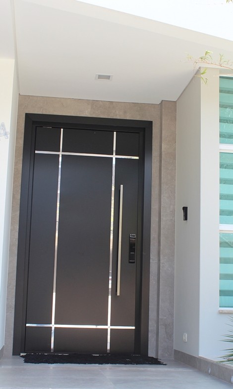 Big stainless steel metal pivot front entry door for outdoor