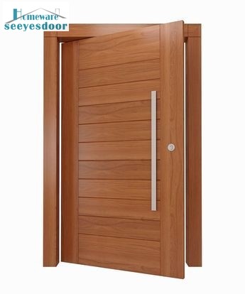 Natural designs teak wood painting Front Door Nepal  with sidelight