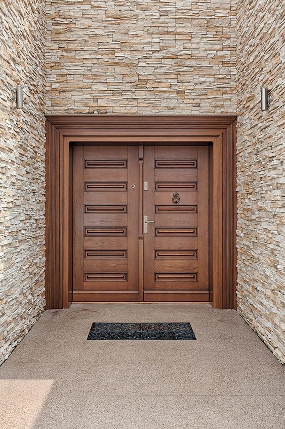 Double Thai Teak Main Entrance Gate Pivot Solid Timber Front Door Nepal 