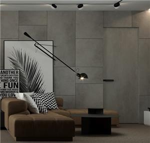 Grey colour mdf hdf wooden invisible door in wall secret room